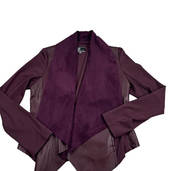 Kut from the Kloth Rayon Blend Vegan Leather Moto Jacket Women's Size Medium - Picture 3 of 7